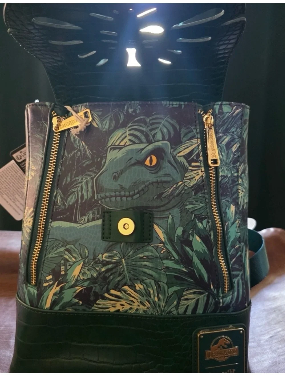 Loungefly Jurassic World Jungle Velociraptor Glow In The Dark